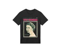 F4NT4STIC T-Shirt 'TV Times Queen Elizabeth II 1957 Cover' gris / rose / noir, Taille S