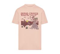 F4NT4STIC T-Shirt 'US National Parks Grand Canyon Sunrise' gris / rose ancienne / bourgogne, Taille S