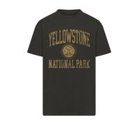 F4NT4STIC T-Shirt 'US National Parks Yellowstone Wyoming' jaune / noir, Taille 5XL