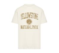 F4NT4STIC T-Shirt 'US National Parks Yellowstone Wyoming' sable / moutarde, Taille 5XL