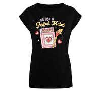 F4NT4STIC T-shirt 'We Are A Perfect Match Love' lilas / rose / noir / blanc, Taille 5XL
