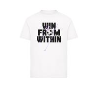 F4NT4STIC T-Shirt 'Win From Within Soccer Splash Lilac' noir / blanc, Taille 158-164
