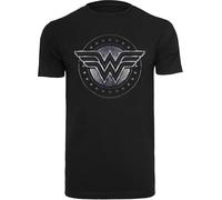F4NT4STIC T-Shirt 'Wonder Woman Star Shield' gris / noir, Taille 5XL