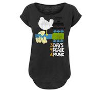 F4NT4STIC T-shirt 'Woodstock Festival Poster' mélange de couleurs / noir, Taille XS