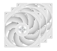 F5 R120 Ventilateurs De Boîtier, 120mm Pwm 4 Broches Fdb Fan, Ventilateur De Boîtier Pc En Chaîne Daisy De 2200 Rpm, Ventilateur De Boîtier Pc À 3 Modes 86 Cfm 3.2 Mmh2o, Blanc - 3 Pack.[S615]