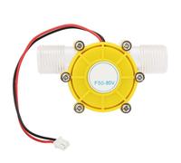 F50 Micro Hydro DC Pompe à débit d'eau Turbine Générateur d'énergie hydroélectrique - Sortie 12 V CC - Turbine compacte pour la production d'énergie à faible bruit - Sortie (F50 80V jaune transparent)