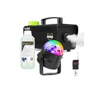F500S - Pack Machine à Fumée 500 Watts avec Boule Disco RGB et 1L de Liquide à Fumée Standard