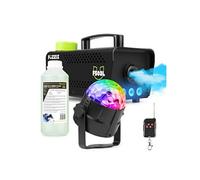 F503L - Pack Machine à Fumée LEDs 500 Watts avec Boule Disco RGB et 1L de Liquide à Fumée Standard