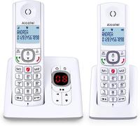 F530 Voice Duo - Téléphone Fixe Sans Fil Dect Avec Répondeur - Grand Écran Rétroéclairé - Mains Libres - Fonction Blocage Des Appels - 2 Touches De Mémoires Directes - 2 Combinés - Blanc/Gris