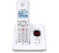F530 Voice - Téléphone Fixe Sans Fil Dect Avec Répondeur - Grand Écran Rétroéclairé - Mains Libres - Fonction Blocage Des Appels - 2 Touches De Mémoires Directes - Blanc/Gris
