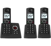 F530 Voice Trio - Téléphone Fixe Sans Fil Dect Avec Répondeur - Grand Écran Rétroéclairé - Haut-Parleur - Fonction Blocage Des Appels - 2 Touches De Mémoires Directes - 3 Combinés - Noir