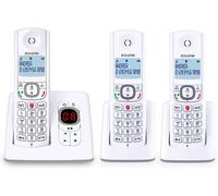 F530 Voice Trio - Téléphone Fixe Sans Fil Dect Avec Répondeur - Grand Écran Rétroéclairé - Haut-Parleur - Fonction Blocage Des Appels - 2 Touches De Mémoires Directes - 3 Combinés - Blanc/Gris