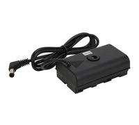 F550 Demi-dépôt factice de batterie en plastique noir, compatible avec éclairage vidéo, lampe photo, moniteur, fil droit