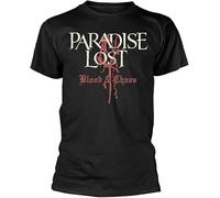 F55FLENG Paradise Lost Blood and Chaos Man Shirt Manches Courtes(XX-Large)