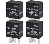 F57B14B192AA Lot de 4 relais automobiles - 10 A/20 A 12 V CC 5 broches SPDT OEM de rechange pour F57B 14B192 AA, RY612, 965453041, F5TZ-14N089-B, F5TZ14N089BA