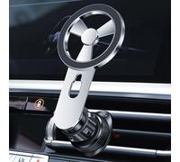 F73 MagSafe Support de voiture magnétique à succion rotatif à 360 degrés (Argent)