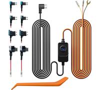 F7N Dashcam Hardwire Kit USB C Port Dashboard Camera Kit Car Charging Cable 12V-24V to 5V with Fuse Kit,Low Voltage Protection for Dashcam Dual 4 Fuses