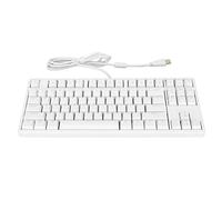 F87 87 Touches Marron Interrupteur Clavier Mécanique de Jeu Professionnel N clé Rollover Lumière Blanche Clavier Filaire pour Les Utilisateurs HarmonyOS (White)