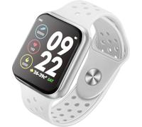 F9 Smart Bracelet Full Color Screen Touch Smartwatch Multiple Motion Rate Pressure Sleep Monitor Silver shell white belonging