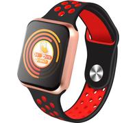 F9 Smart Bracelet Full Color Screen Touch Smartwatch Plusieurs modèles de mouvements Fréquence cardiaque Tension artérielle Moniteur de sommeil Coque en or noir rouge b