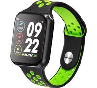 F9 Smart Bracelet Full Color Screen Touch Smartwatch Plusieurs modèles de mouvements Fréquence cardiaque Tension artérielle Sommeil Moniteur Coque noire noire
