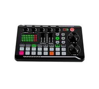 F998 Carte son en direct avec effets de mixage DJ et changeur de voix Bluetooth stéréo Mixer audio Console de mixage audio streaming pour karaoké Tiktok YouTube Live