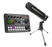 F998 Kit de mixage de Microphone de carte son de réglage multifonctionnel mélangeur d'enregistrement aud-io amplificateur de Console de mixage aud-io for téléphone PC - Incroyablement polyvalent(With