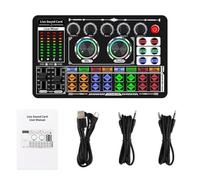 F999 Équipement d'enregistrement de podcast Mixeur Voix Live Sound Card DJ Audio Bluetooth