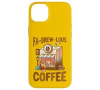 FA-Brew-Lous Corgi Coffee Pun Barista pour Amoureux des Chiens Coque pour iPhone 14 Plus