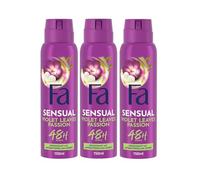 Fa Déodorant Purple Passion (3 x 150 ml), au parfum rafraîchissant de fleurs de violette, déodorant sans aluminium pour jusqu'à 48h de protection déodorante, ne laisse aucun résidu sur les vêtements
