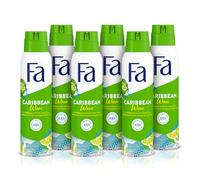 Fa Déodorant Spray Citrons des Caraïbes – Pack de 6 x 200 ml (1200 ml)