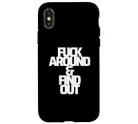 FA&FO F AUTOUR ET & DÉCOUVREZ drôle malédiction mauvais mot jurer Coque pour iPhone X/XS