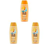 Fa - Gel Douche Corps Rafraichissant - Fresh - Peach Pacific - Parfum Peche - Rafraichissant Longue Durée - Doux pour la peau - Formule Vegane - Bouteille de 250 ml (Lot de 3)