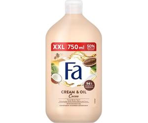 Fa, Gel Douche Creme Corps, Soft, Cacao, Cream et Oil, Sensation peau douce, Formule a l'huile, Parfum Sensuel, Formule Vegane, Bouteille de 750 ml