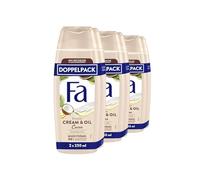 FA Gel douche crème & huile de cacao, lot de 2 (3 x 2 x 250 ml), crème de douche nourrissante, profitez de la formule douce et végétalienne avec le parfum ravissant du beurre de cacao, 94 %