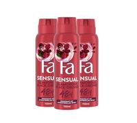 FA Glamorous Moments Déodorant en spray (3 x 150 ml), parfum glamour d'orchidée noire, formule végétalienne, arrête les bactéries, déodorant sans sels d'aluminium