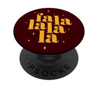 FA La La La Deck The Halls Chant de Noël Confortable PopSockets PopGrip Adhésif