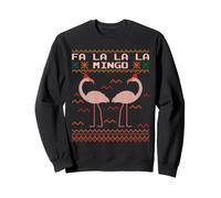 Fa La La Mingo Pull de Noël Motif flamant rose Sweatshirt