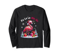 FA La Lala Mingo Flamingo Rose Noël Tropical Cheer Manche Longue