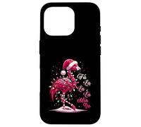 FA Lala Mingo Flamingo Sapin de Noël Tropical Christmas Lights Coque pour iPhone 16 Pro