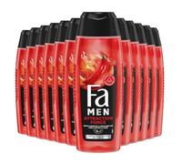 Fa - Lot de 12 Gels douche Men - Attraction Force - 12 x 250ml - Épices rouges - Testé sous contrôle dermatologique - pH neutre pour la peau