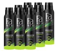 FA Lot de 9 déodorants en spray Speedster pour homme à la taurine (9 x 150 ml) active votre corps, votre esprit et vos sens avec le parfum rafraîchissant d'agrumes et de citronnelle