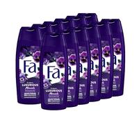 FA Luxurious Moments Gel douche (12 x 250 ml) 95 % d'ingrédients d'origine naturelle, crème de douche nourrissante pour un merveilleux voyage avec un parfum luxueux de viole rose
