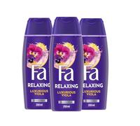 FA Luxurious Moments Gel douche (3 x 250 ml) 95 % d'ingrédients d'origine naturelle, crème de douche nourrissante pour un merveilleux voyage avec un parfum luxueux de viole rose