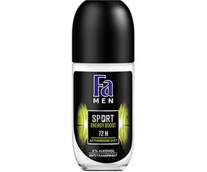 FA MEN Lot de 6 déodorants roll-on Sport Energy Boost, 50 ml