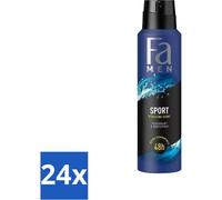 Fa Men - Sport - Déodorant Spray - Parfum vitalisant - 150 ml - Pack avantage - 24 pièces