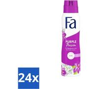 Fa - Purple Passion - Déodorant Spray - Feuilles de violette - 150 ml - Pack avantage - 24 pièces