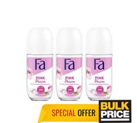Fa Rose Passion Femme Parfumé Déodorant Roll-On Sweat Odor- Protection 3-pack