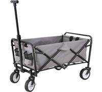 FA Sports Carromco Chariot à main pliable, Outdoor, chariot à main, chariot de transport avec frein de stationnement, gris