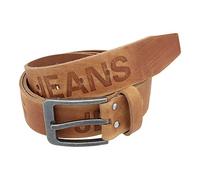 Fa.Volmer®, ceinture beige pour jeans Femme/Homme, 100% en cuir de buffle, ajustable (Beige, waist size 100cm)